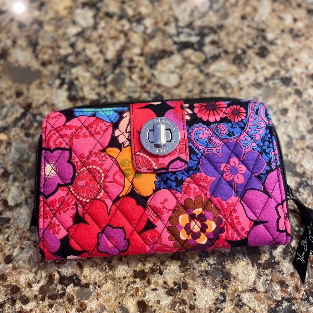 Vera Bradley Fiesta Floral Turnlock Wallet